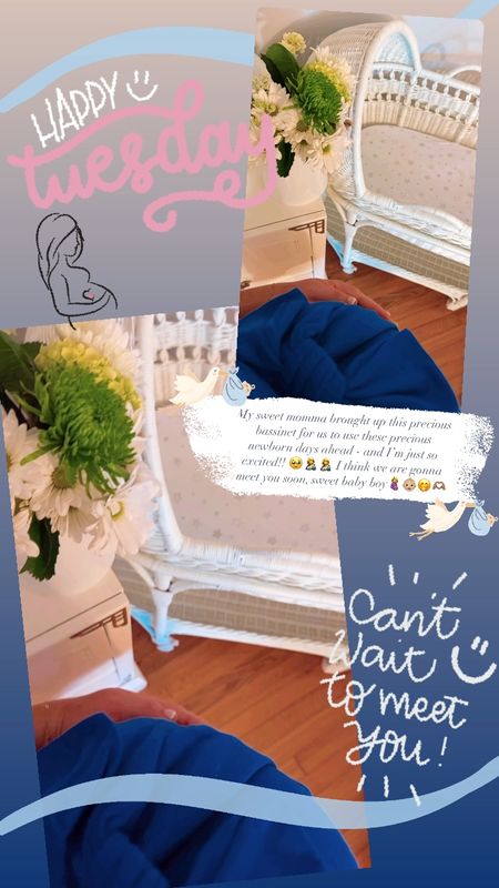 My sweet momma brought up this precious bassinet for us to use these precious newborn days ahead - and I’m just so excited!! 🥹🤱🤱 I think we are gonna meet you soon, sweet baby boy🤰👶🏼🤭🫶🏽

#LTKFamily #LTKBaby #LTKBump
