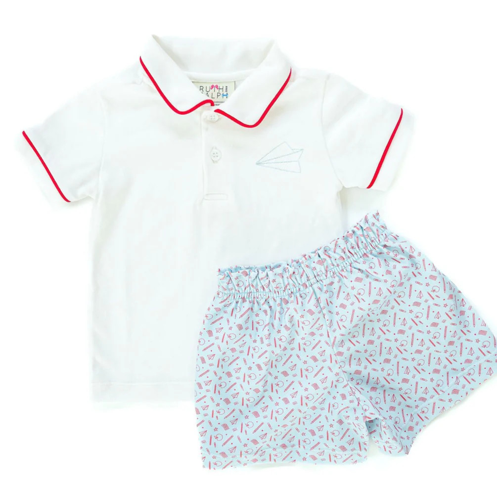Ruth and Ralph Back to School Shep Polo Set | JoJo Mommy