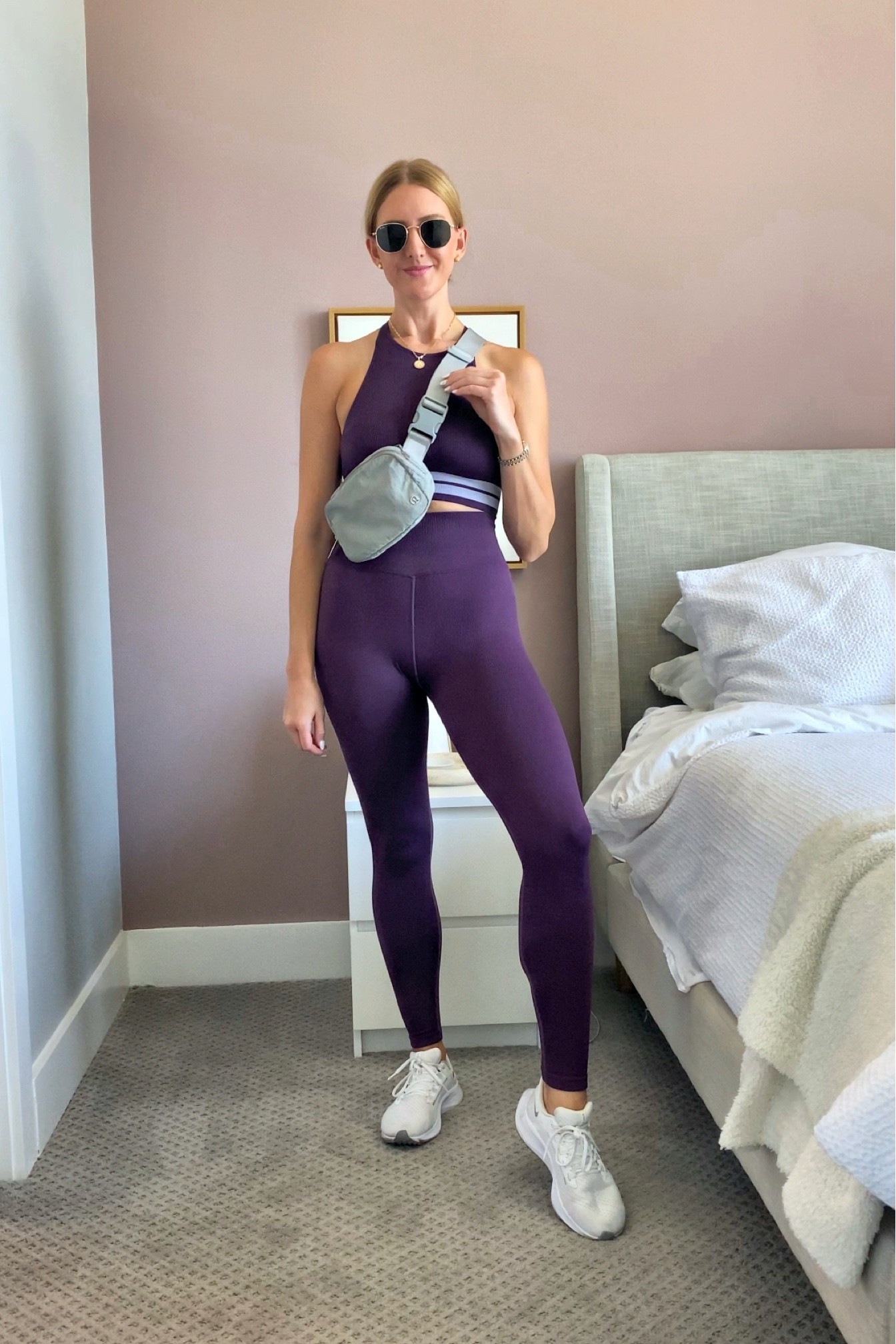 Spiritual gangster workout set I rented on RTR. Wearing a small top and Xs-S bottoms. #athleisure #yoga #Pilates #beltbag 

#LTKstyletip #LTKfit #LTKunder100