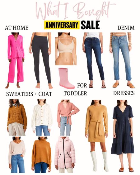 What I bought from the Nordstrom anniversary sale, sweaters, puffer coat, dresses, hunter boots for toddler and jeans. Most under $100!

#LTKunder100 #LTKxNSale #LTKsalealert