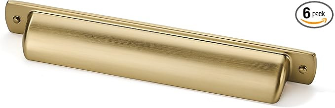 khtumeware 6 Pack 5"(128mm) Champagne Bronze Drawer Pulls Cabinet Bin Cup Pulls Kitchen Hardware ... | Amazon (US)
