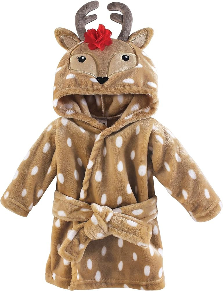 Hudson Baby Unisex Baby Plush Animal Face Bathrobe | Amazon (US)