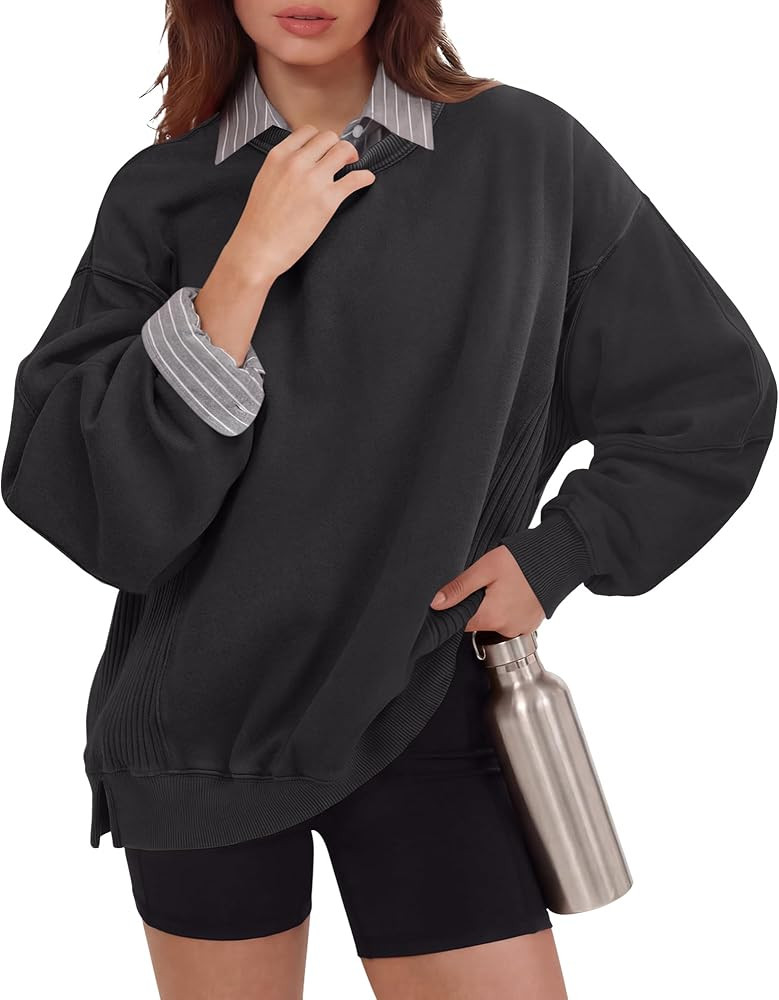 Gacaky Womens Oversized Sweatshirts Fleece Crewneck Long Sleeve Pullover Tops Comfy Fall Winter F... | Amazon (US)