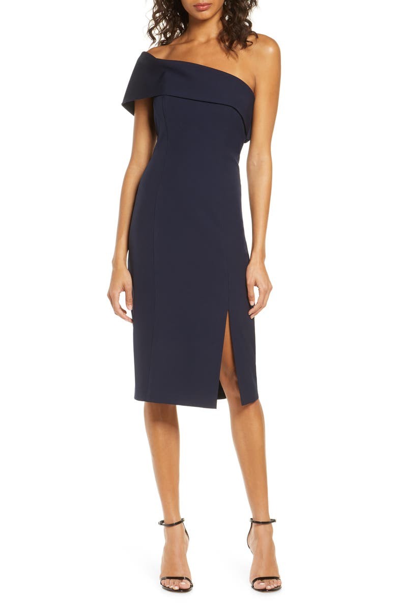 Off the Shoulder Scuba Crepe Cocktail Dress | Nordstrom