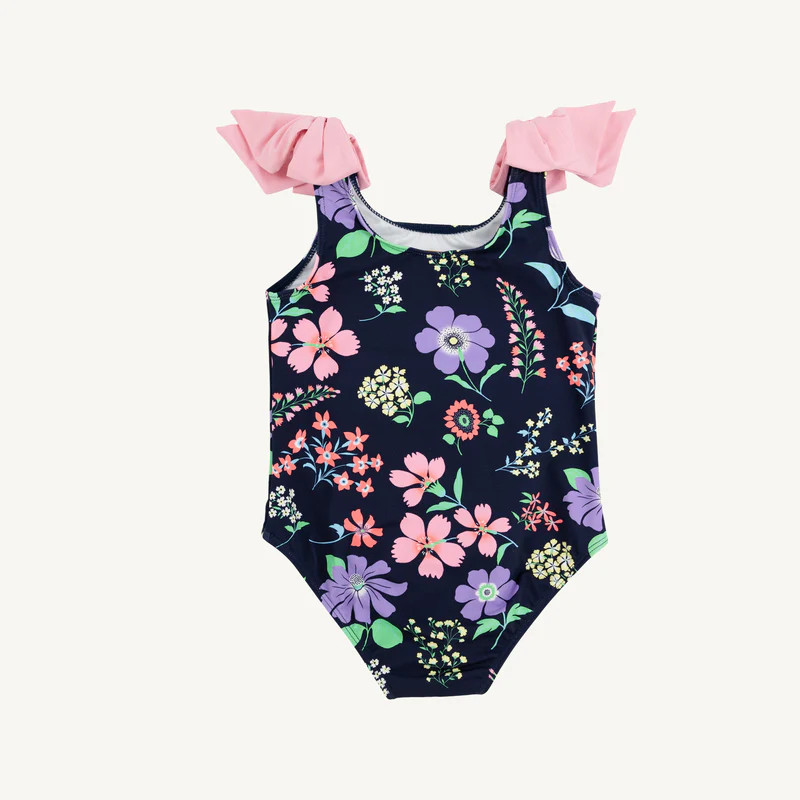 Edisto Beach Bathing Suit - Buckhead Botanicals with Pier Party Pink | The Beaufort Bonnet Company