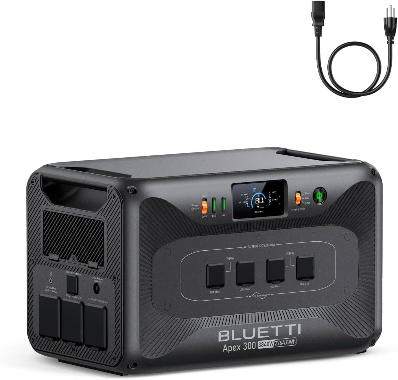 BLUETTI - 3840W Continuous/7680W Peak Output 2764Wh Portable Power Station, Push Button Start Battery Generator for Home Backup (2764 Wh Capacity) | Best Buy U.S.