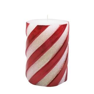 3" x 4" Unscented Peppermint Stripe Pillar Candle by Ashland® | Michaels Stores