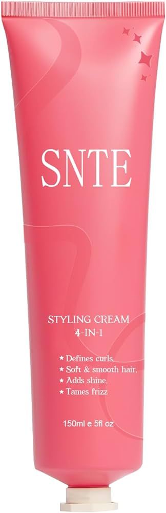 Hair Styling Cream, 5 Oz, 4-In-1 Styling Cream for Flyaway, Add Shine Hair Smoothing Cream, Non-g... | Amazon (US)