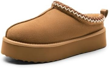 DREAM PAIRS Women's Slippers for Women Genuine Suede Platform Cozy FuzzyEasy Women's Platform Sli... | Amazon (US)