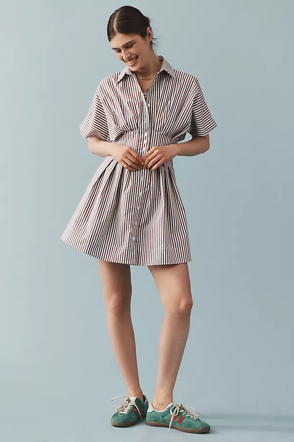 The @heynasreen Tobie Mini Shirt Dress by Exquise | Anthropologie (US)