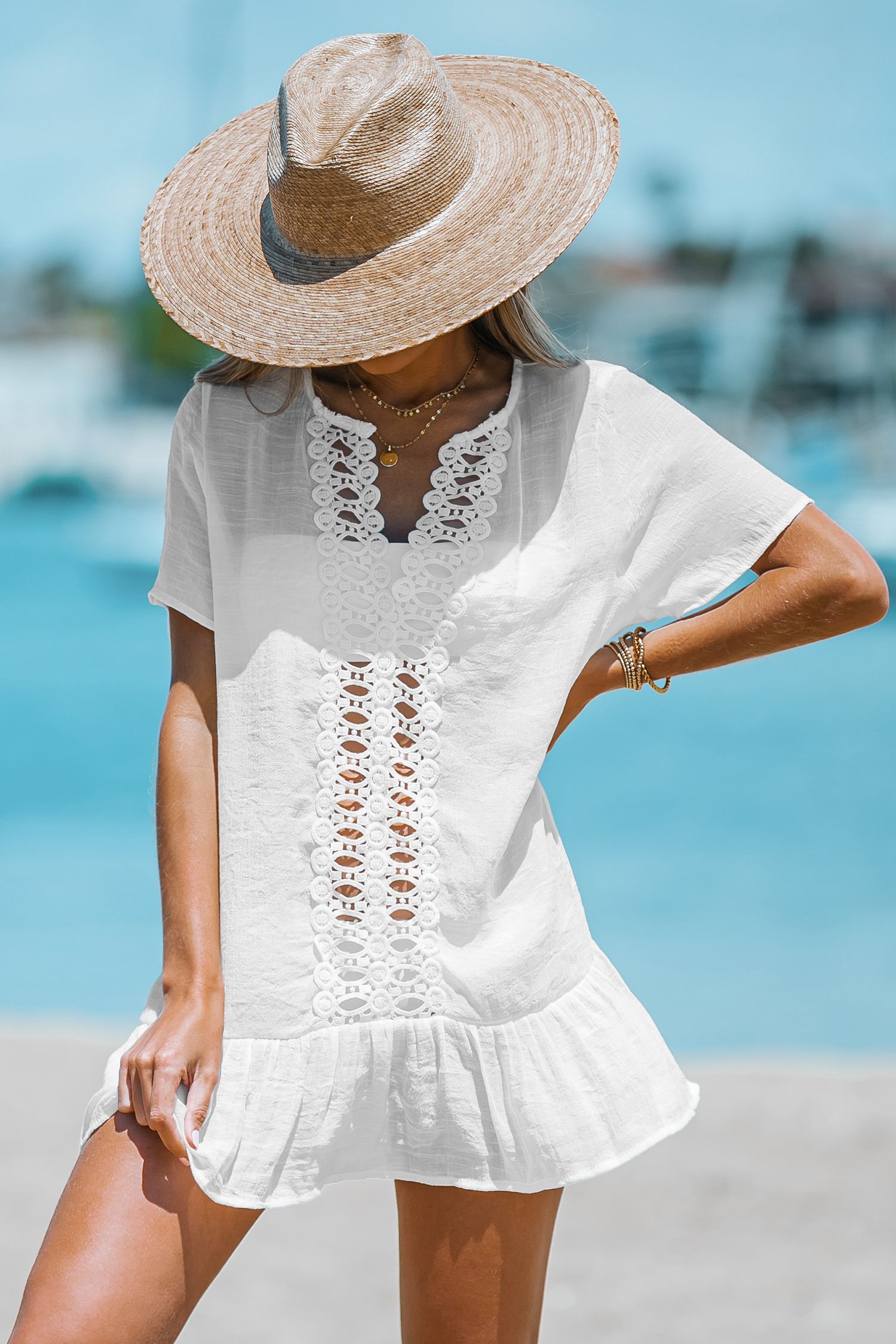 Cutout Lace Cover-Up Dress | Cupshe US