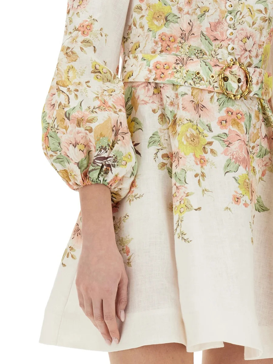 Zimmermann Matchmaker Buttoned Mini Dress | Cettire Global