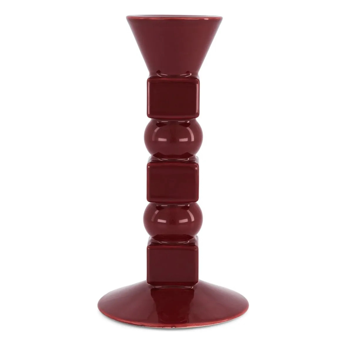 Ceramic Anna candleholder small size | Burgundy | Smallable