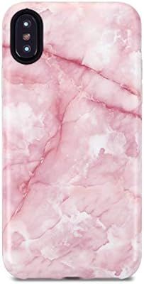 Pink iPhone X Case for Girls/iPhone Xs Case, GOLINK Marble Series Slim-Fit Ultra-Thin Anti-Scratc... | Amazon (US)