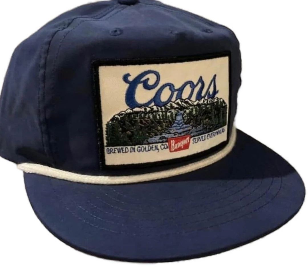 Coors Banquet Blue Landscape Snapback Rope Hat | Etsy (US)
