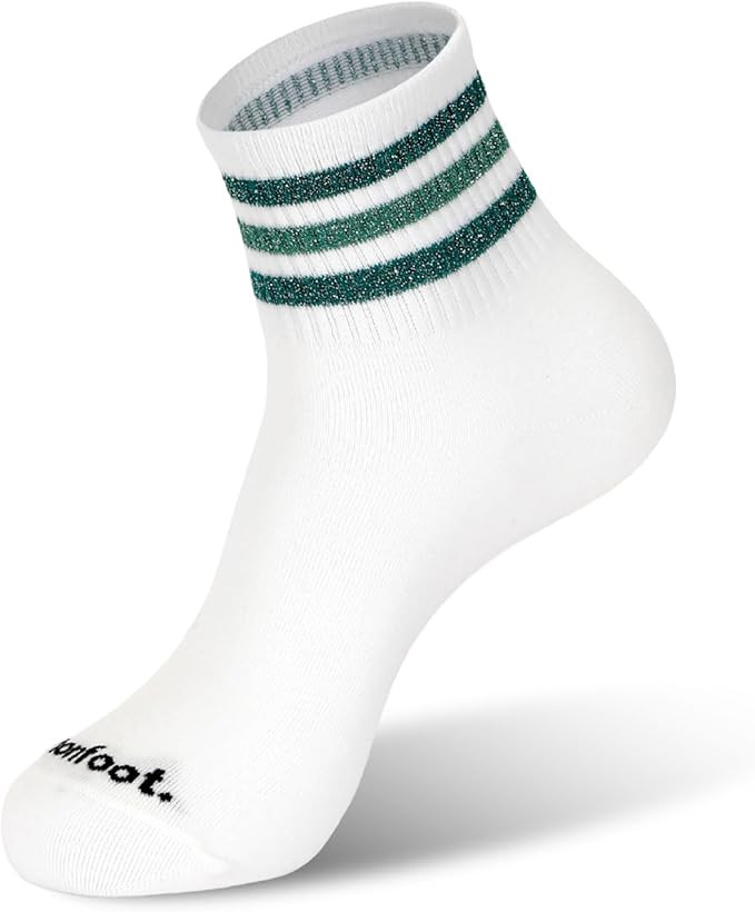 MONFOOT Women's 1/10 Pairs Comfortable Casual Cotton Quarter Crew Socks, multipack | Amazon (US)