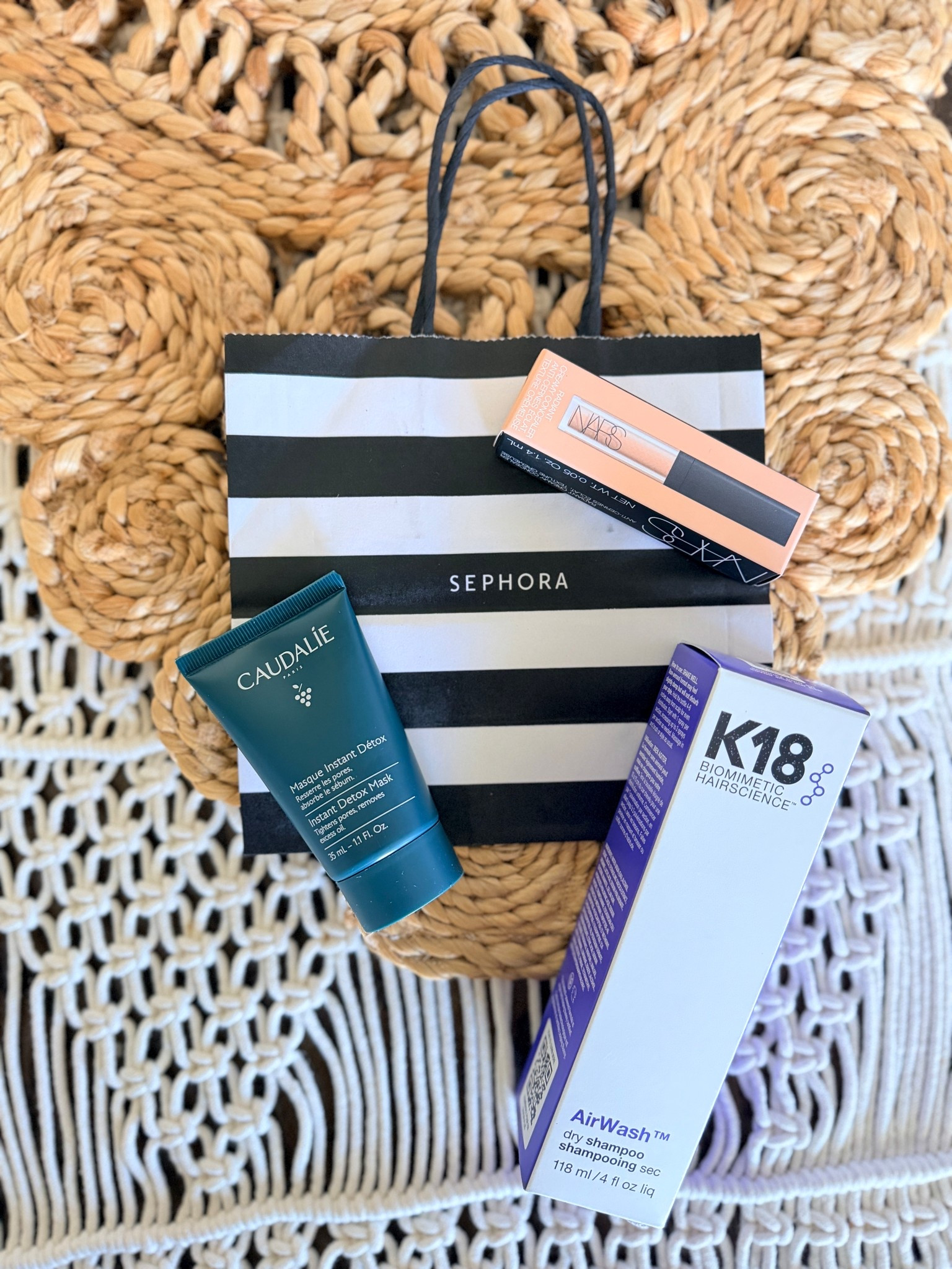 I got a facial + chemical peel this week & instantly grabbed  the Caudalie Instant Detox Mask to keep my skin clean & fresh between appointments, finally testing the K18 AirWash because their leave-in mask has been a staple for me for years & I need to know if the dry shampoo hits the same. I also restocked my NARS concealer in a travel size before all our summer trips start. Linked in my LTK!

Sephora haul - post facial skincare - Caudalie skincare - detox face mask - K18 hair - K18 AirWash - dry shampoo - NARS concealer - travel size beauty - summer travel beauty - Sephora finds - beauty favorites - beauty restock - skincare routine - hair care - self care - women over 30

#LTKmorningroutine #LTKBeauty #LTKselfcare