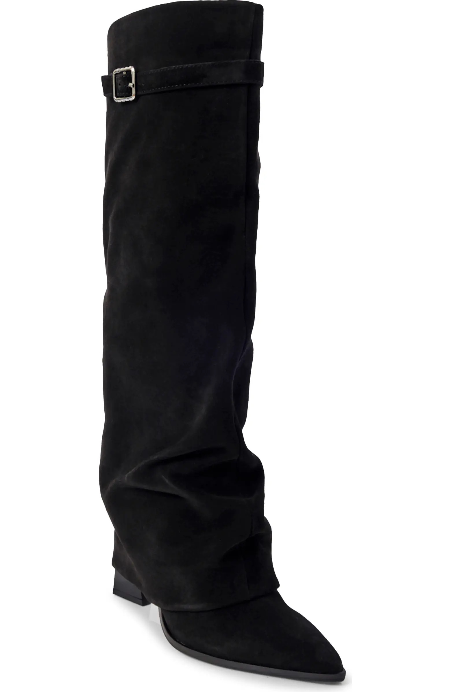 Felicity Foldover Shaft Pointed Toe Knee High Boot (Women) | Nordstrom