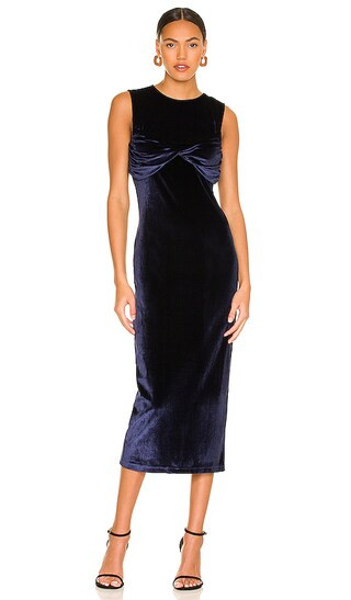 x REVOLVE Bergamo Midi Dress in Navy Blue | Revolve Clothing (Global)
