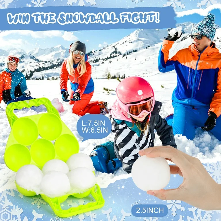 Ayieyill 10Pcs Snowball Maker Tool Winter Snow Toys Kit, Sand Molds Beach Toys with Handle Snow T... | Walmart (US)