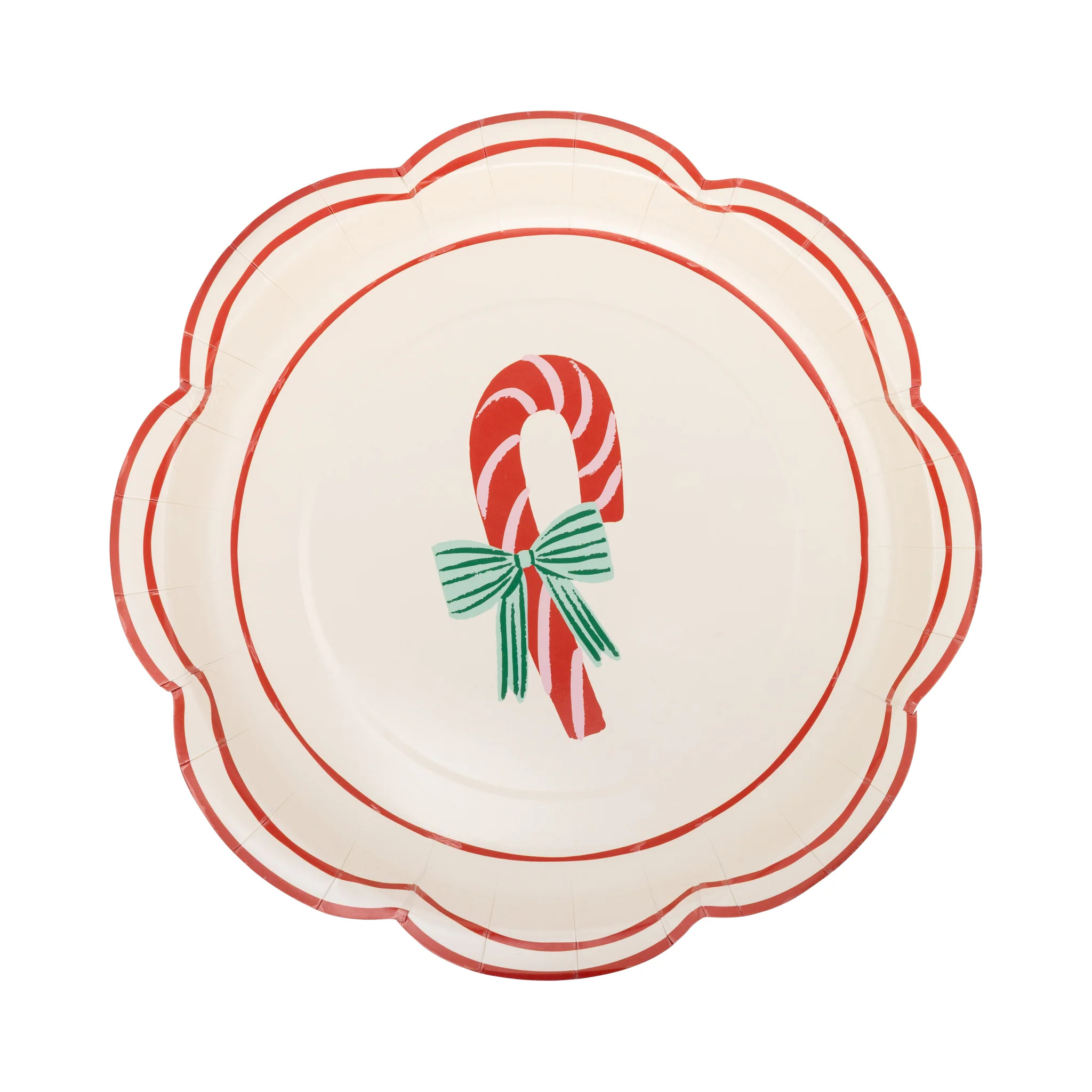 Round Candy Cane Paper Plate | My Mind's Eye
