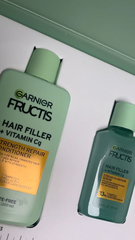 Introducing Garnier’s ✨Hair Filler✨ A 3-step module that uses new science to repair hair 7 layers deep💆🏼‍♀️

Today we used the Strength Repair System, which is formulated with Vitamin Cg, citric acid, and repair care complex, to repair the hair fibers from within. This will aid in reducing breakage, and will transform the look and feel of the hair.

They have 3 new Hair Filler Systems✨
+ Vitamin Cg (strength repair)
+ Hyaluronic (moisture repair)
+ Ceramide (color repair)



••••••••
#GarnierPartner #FructisHairFiller #FillMeIn #haircommunity #hairreels #beforeandafterhair

#LTKfindsunder50 #LTKVideo #LTKbeauty