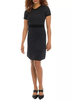Anne Klein Women's Polka Dot Short Sleeve Dress | Belk