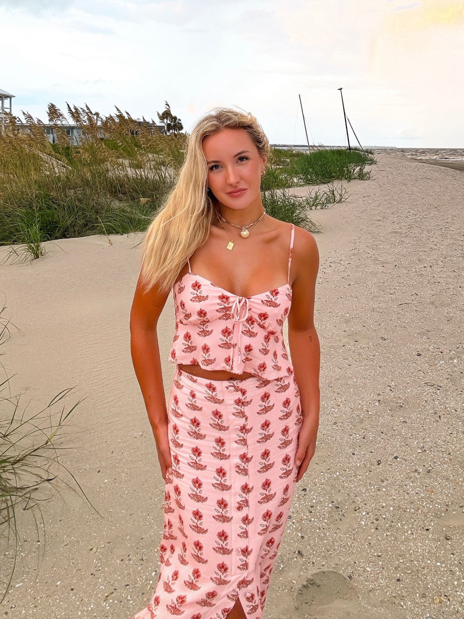 the cutest two piece set that you can mix n match! 🌺 I love wearing this tank with some shorts for a cute casual look! AND this look is on sale! 🫶🏼

wearing a S top XS bottom 

#LTKStyleTip #LTKFindsUnder50 #LTKSaleAlert