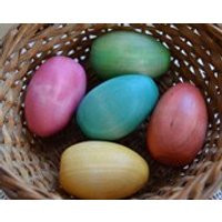 Wooden Easter Eggs Sealed with Homemade Beeswax Polish to Celebrate Easter and Spring  Medium Size | Etsy (US)