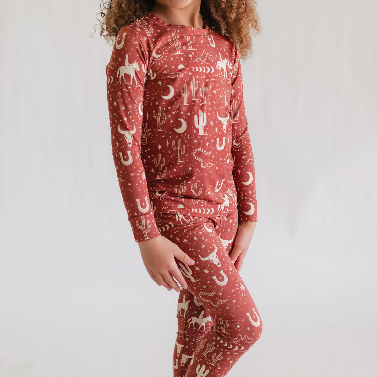 Youth Pajama Set in Western Desert | Silks Design
