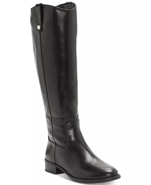 I.N.C. International Concepts Fawne Riding Leather Boots, Created for Macy's, Regular, Wide Calf,... | Macy's