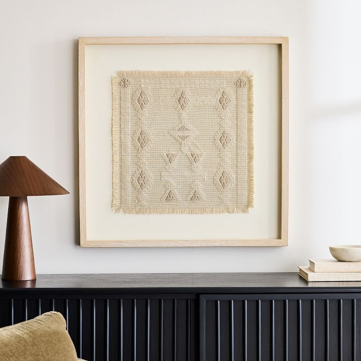 Framed Neutral Textile Wall Art | West Elm (US)