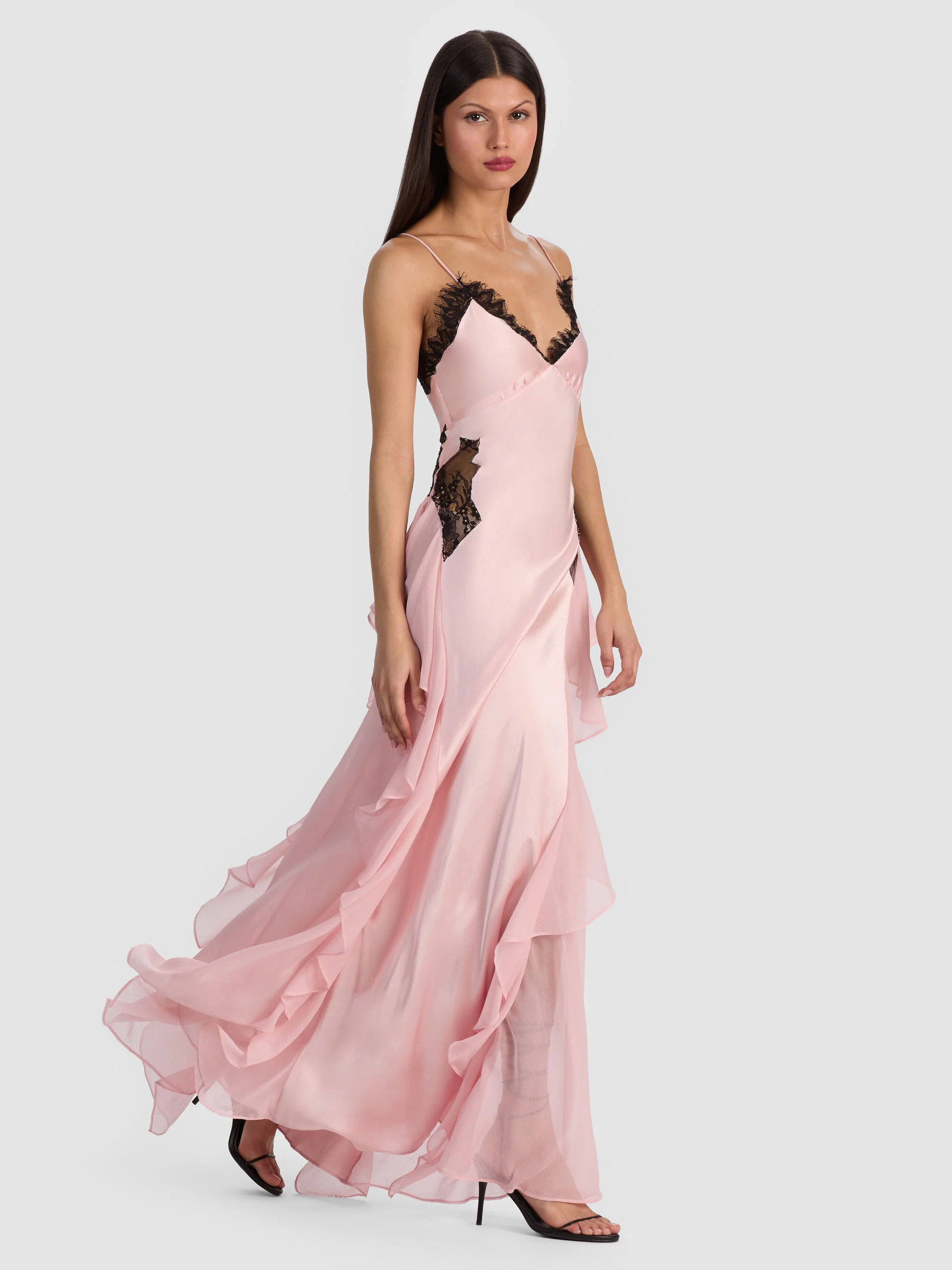 SHELBA RUFFLED GOWN | Alice + Olivia