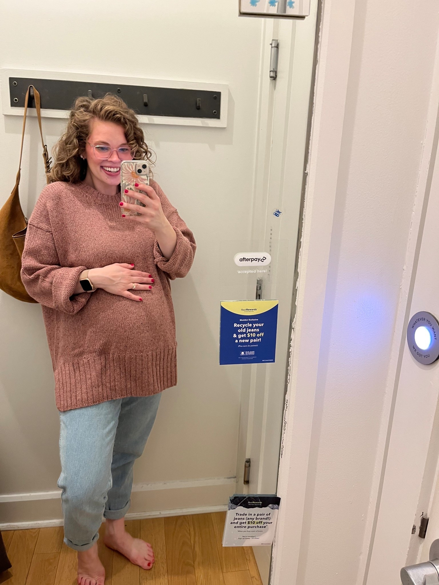 Sweaters at AE were so good! This is a large and was just so freaking cute! The medium fit me as well! Comes in a few colors 😍