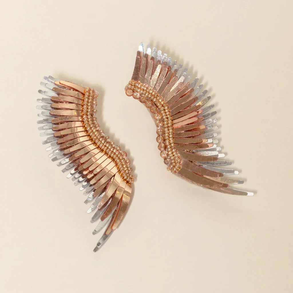 Midi Madeline Earrings Silver Rose Gold | Mignonne Gavigan