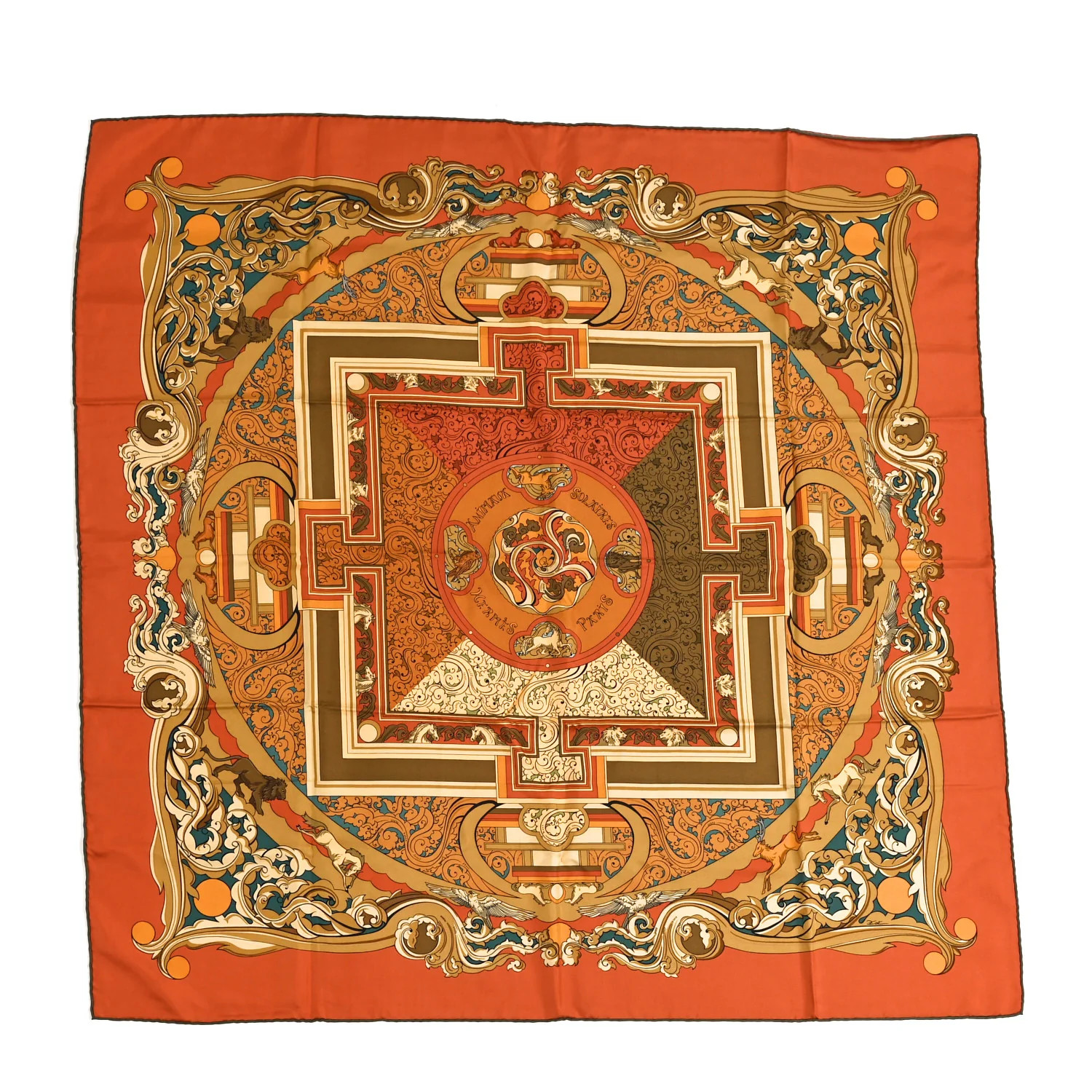 Hermes Silk Animaux Solaires Scarf 90 1847600 | FASHIONPHILE (US)
