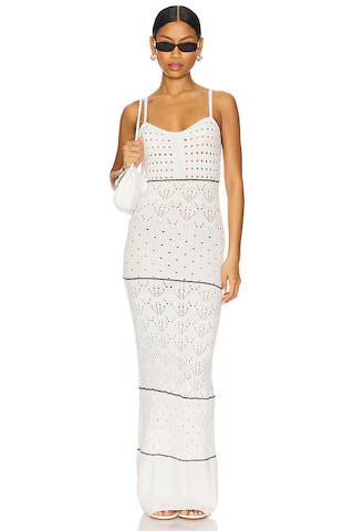 MORE TO COME Estella Maxi Dress in Ivory & Black from Revolve.com | Revolve Clothing (Global)