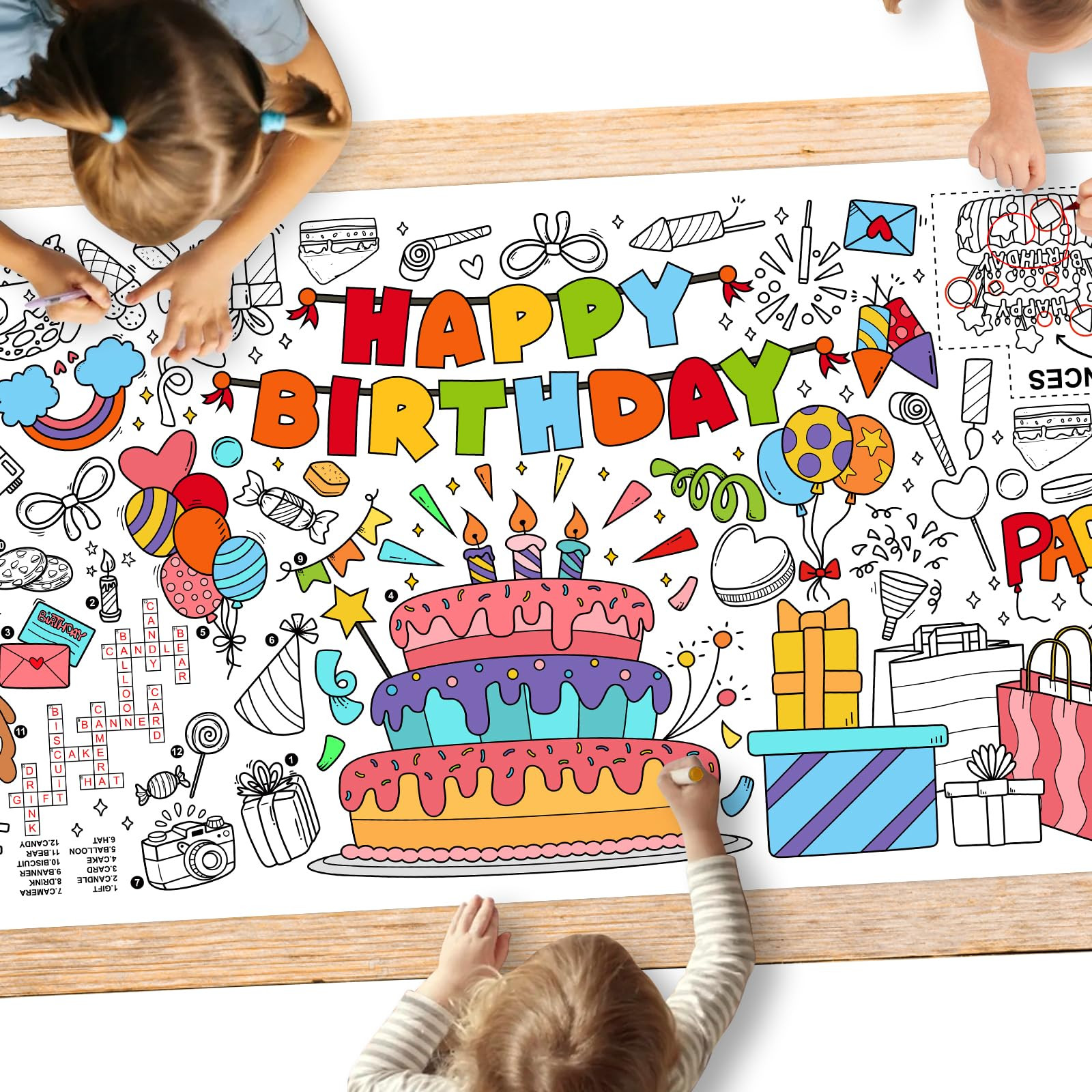 Giant Coloring Poster for Classroom Wall - Versatile 31.5 x 72 Inches Birthday Activity Poster/Ta... | Amazon (US)