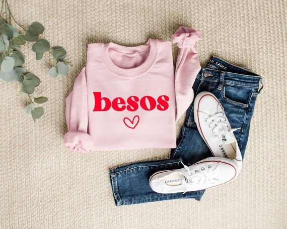 Hugs and Kisses Sweatshirt Womens Valentines Day Sweatshirt | Etsy | Etsy (US)