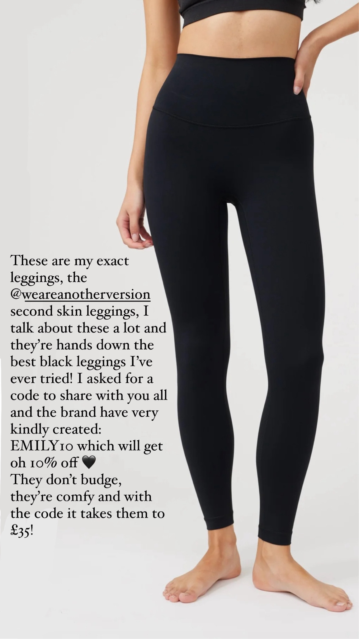 The best black leggings! The ‘second skin’ leggings from Another Version, I wear the small in these. EMILY10 for 10% off 🖤 



#LTKeurope #LTKuk #LTKstyletip
