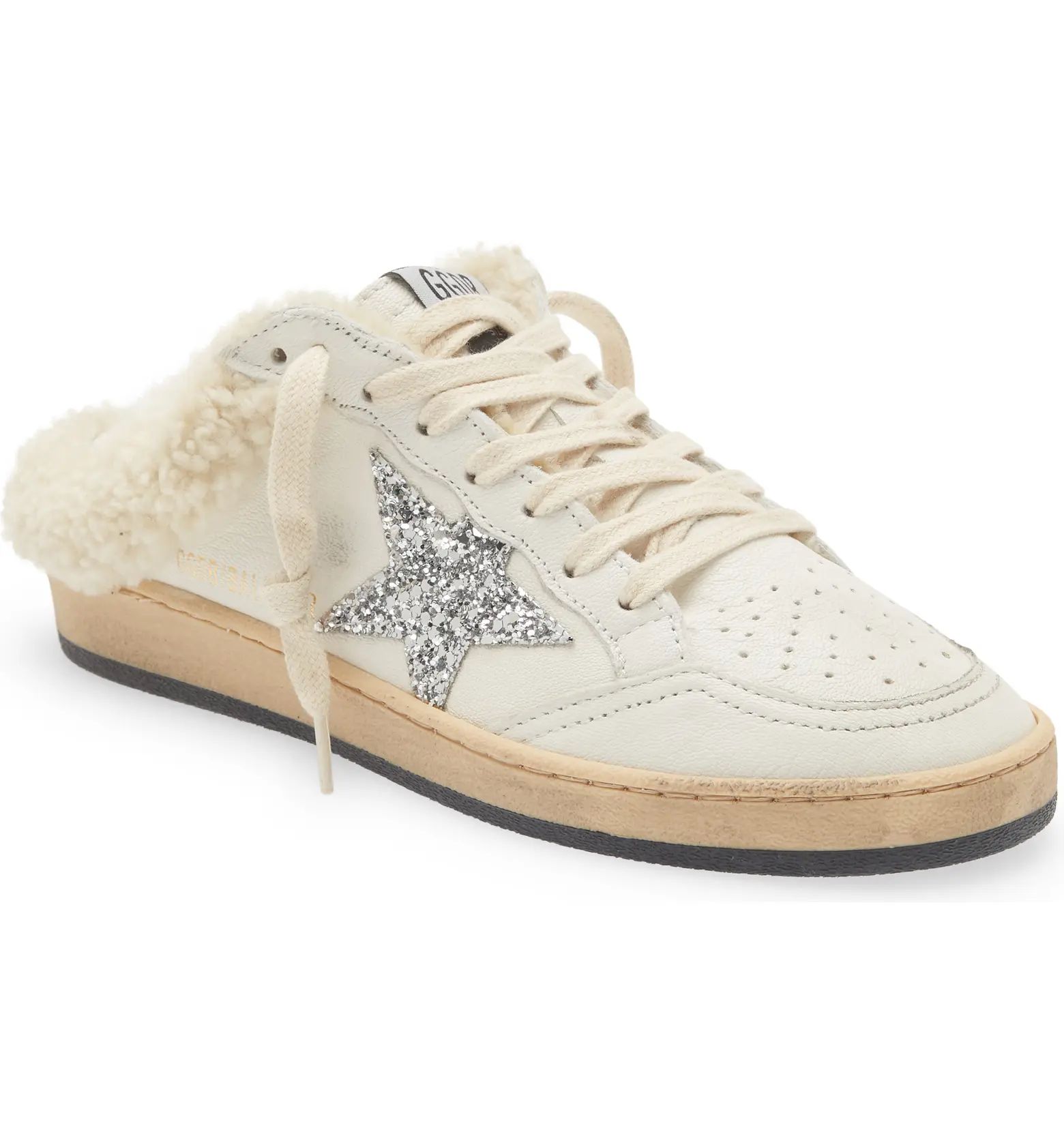 Ball Star Sabot Genuine Shearling Lined Mule Sneaker | Nordstrom