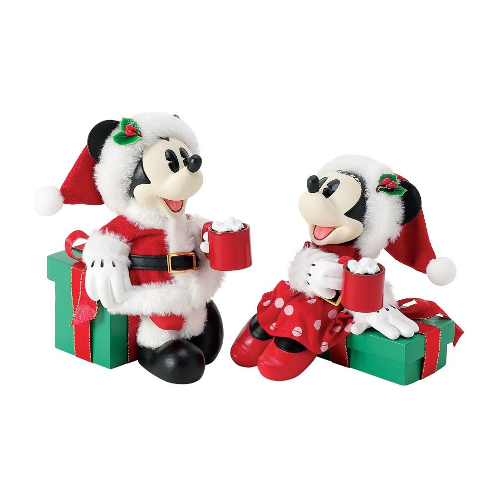 Mickey and Minnie Mouse ''Cocoa Break'' Holiday Figure Set by Department 56 Possible Dreams | Dis... | Disney Store