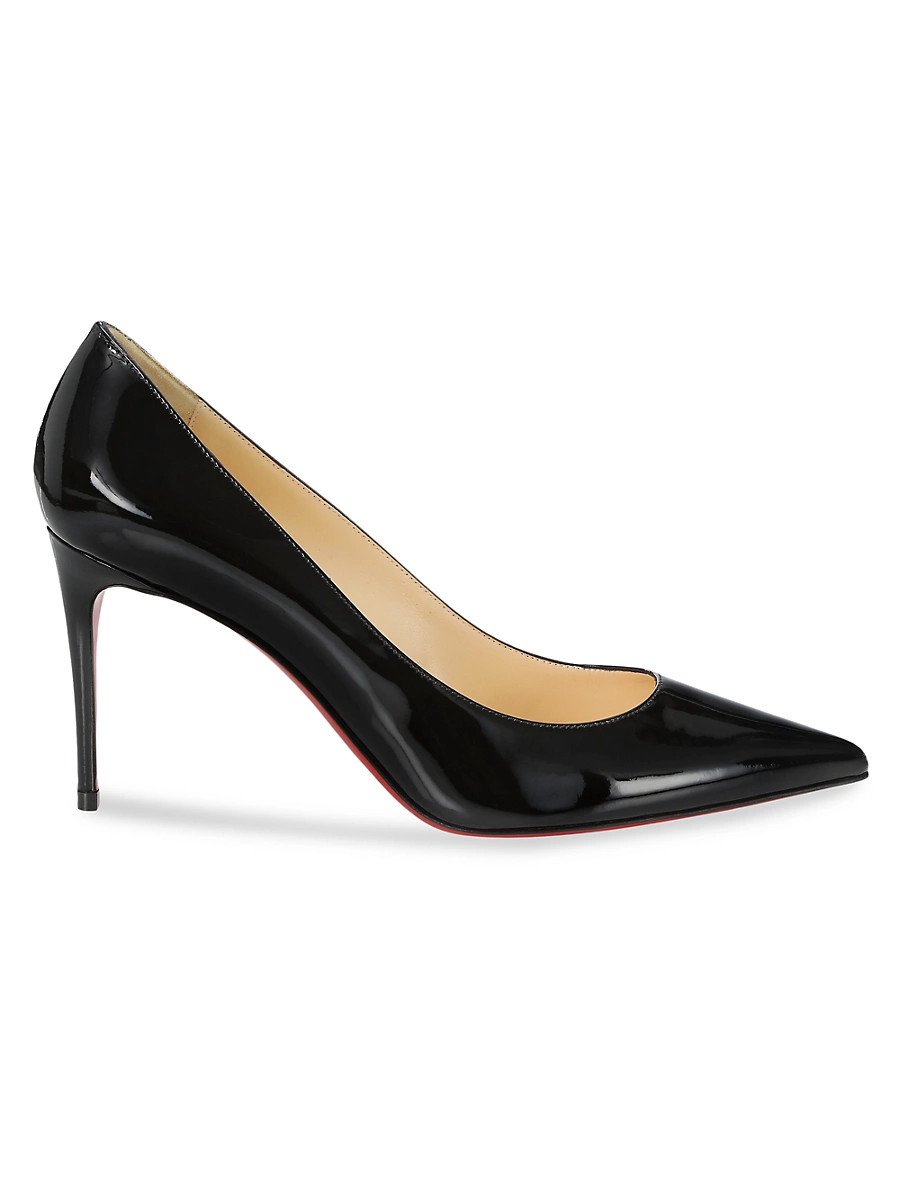 Women's Kate 85MM Patent Leather Pumps - Black - Size 12 | Saks Fifth Avenue