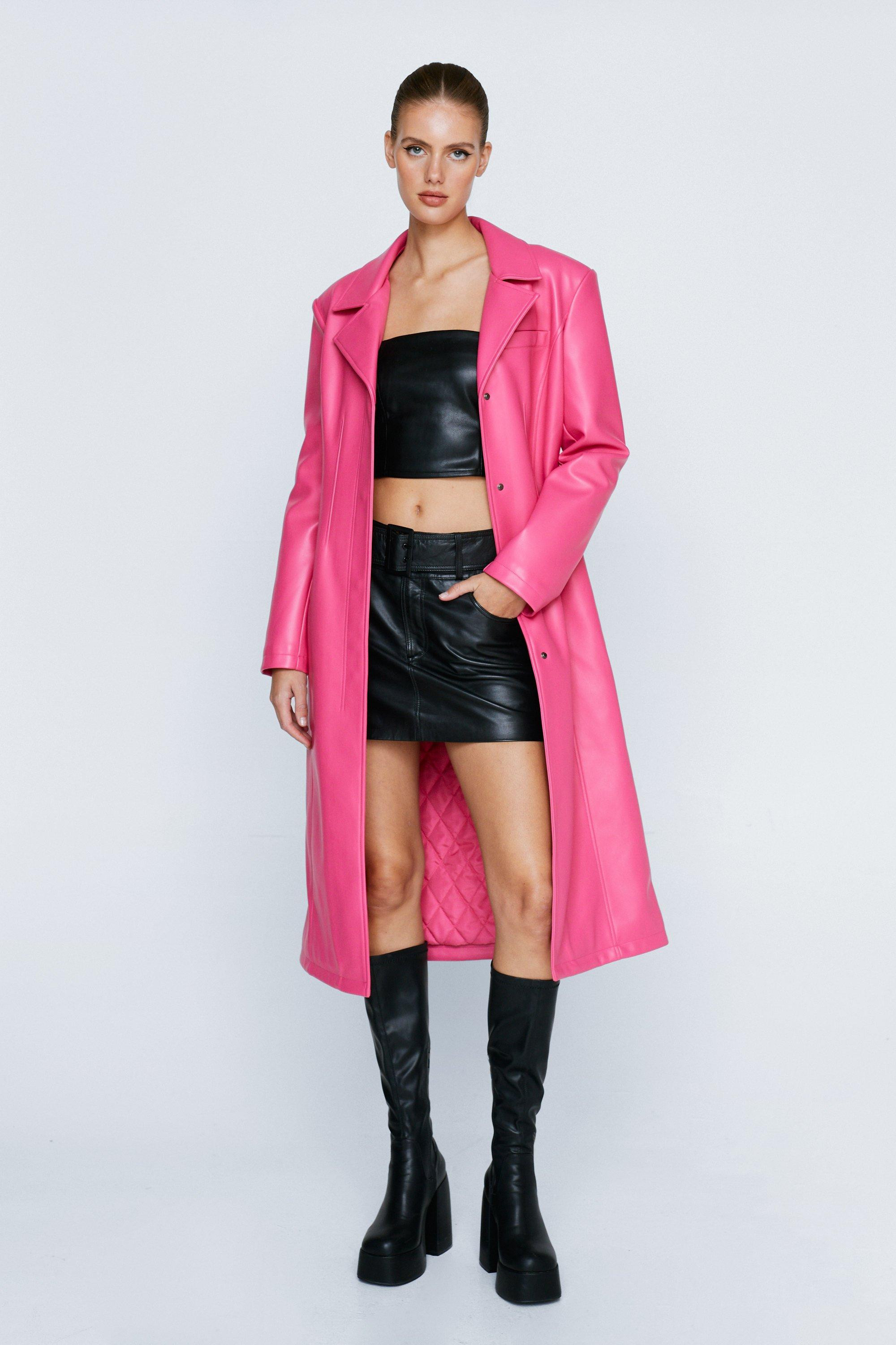 Premium Faux Leather Longline Coat | Nasty Gal US