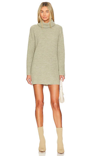 Sable Sweater Dress in Light Olive | Sage Green Dress | Green Sweater Dress With Boots With Dress | Revolve Clothing (Global)