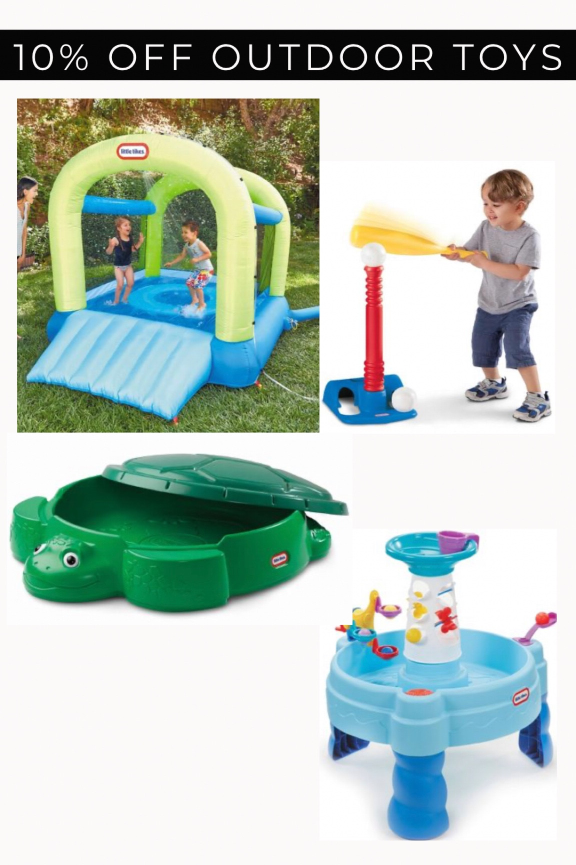 10% off outdoor summer toys. Water table sale. Sand box. Water bounce house

#LTKsalealert #LTKkids