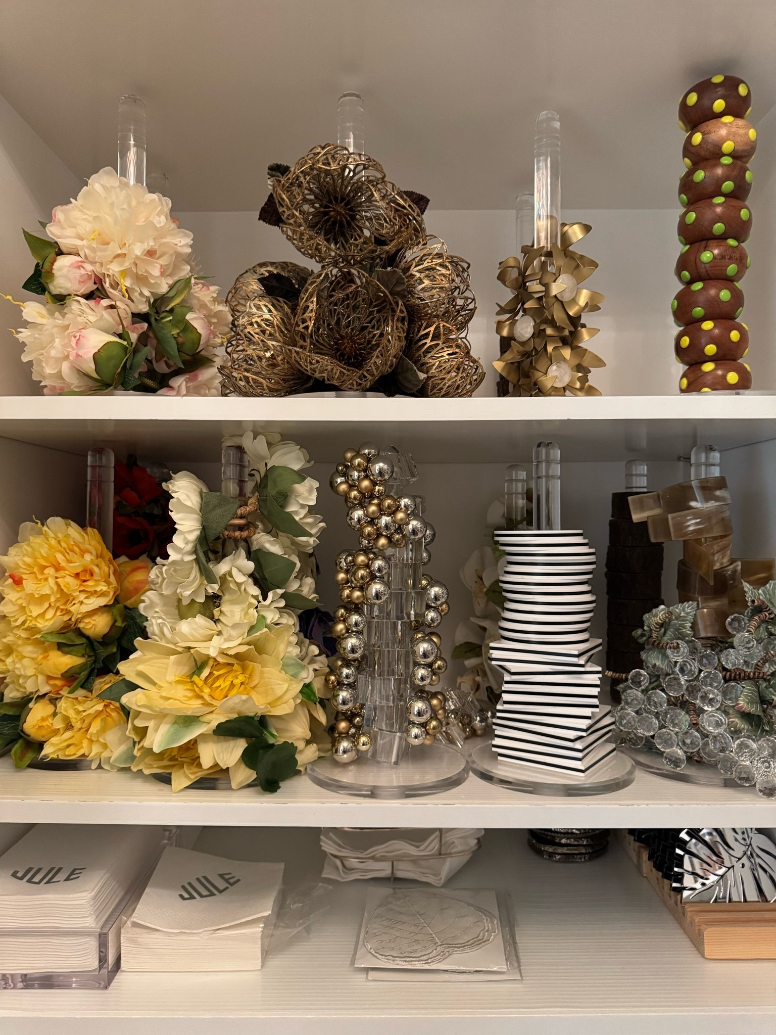 Such a clever organizing hack! Instead of using paper towel holders in the kitchen, use them to store napkin rings, bracelets, ribbon, or other small accessories.

#LTKSeasonal #LTKHome