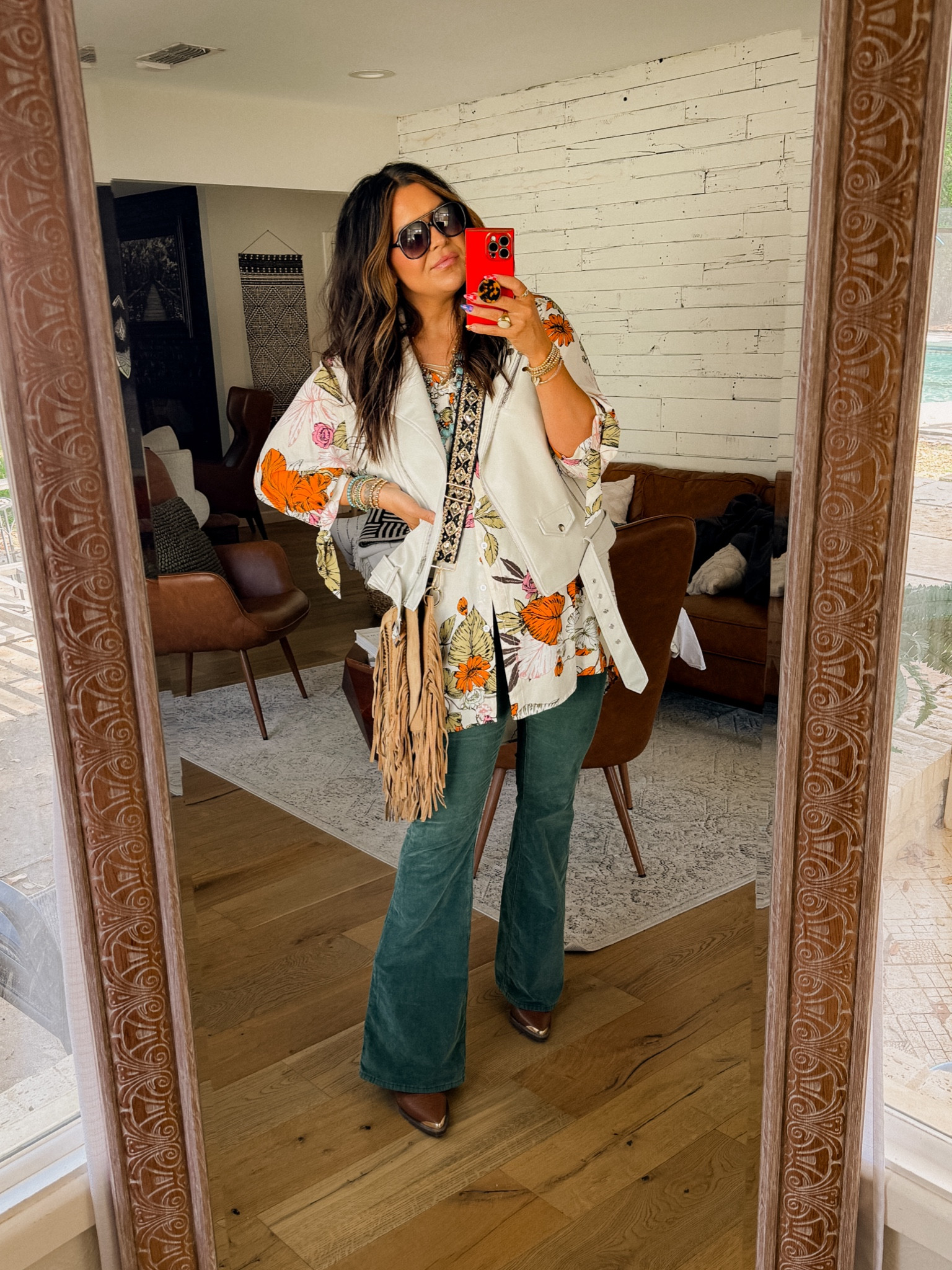 Boho midsize outfit 
Swim cover/floral tunic: XL
Vest: XL
Free People Flares: 31


#LTKmidsize #LTKfindsunder100 #LTKfindsunder50