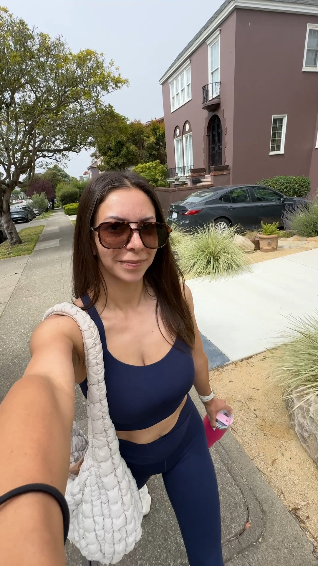 Workout outfit
@Aerie bra top- small dd
@Aerie leggings- small short
Amazon sunglasses
@Target puffer tote bag
New balance 9060 sneakers
Tavi grip socks 

Petite, active wear, barre outfit, Pilates outfit, fitness

#LTKActive #LTKfitnessgoals #LTKPetite