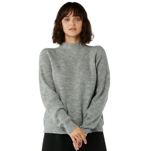 Free Assembly Women’s Super-Soft Mock Neck Sweater | Walmart (US)
